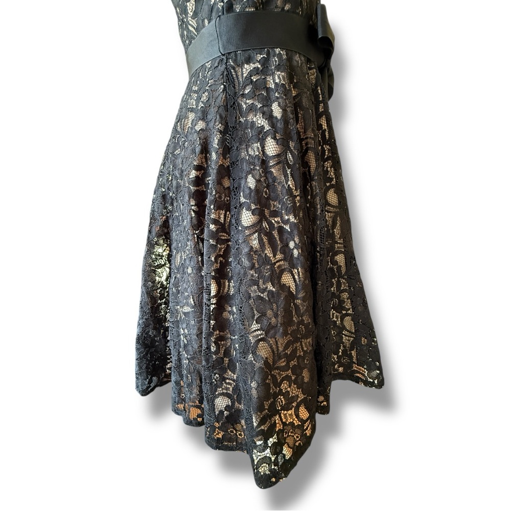 ❤️💋Charming Betsy & Adam Elegant Sleevless Black Lace Formal Cocktail Dress - Picture 6 of 14
